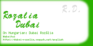 rozalia dubai business card