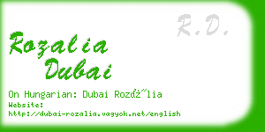 rozalia dubai business card